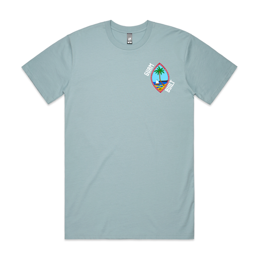 GUAM BUILT SEAFOAM BLUE T-SHIRT