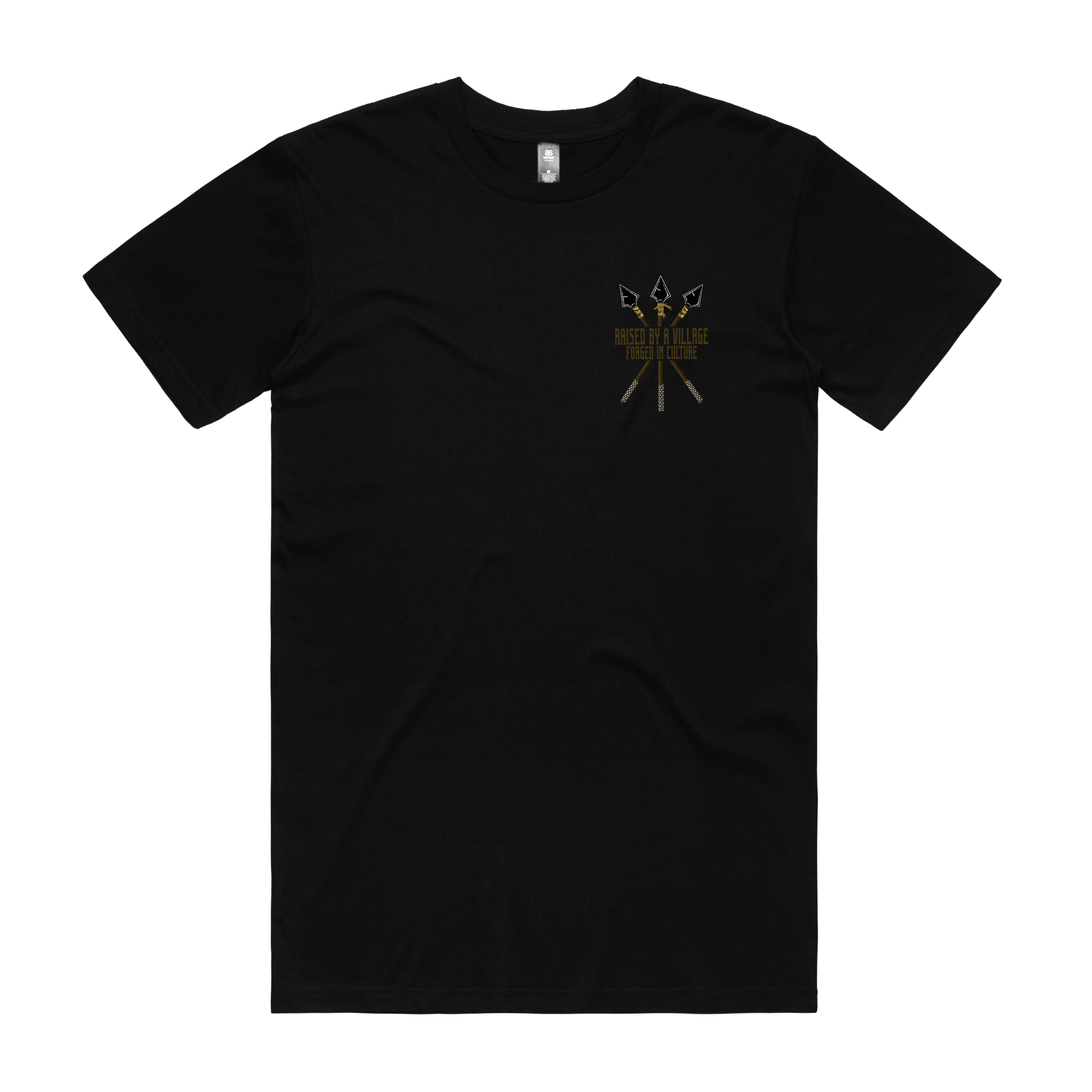 RAISED BY A VILLAGE BLACK T-SHIRT