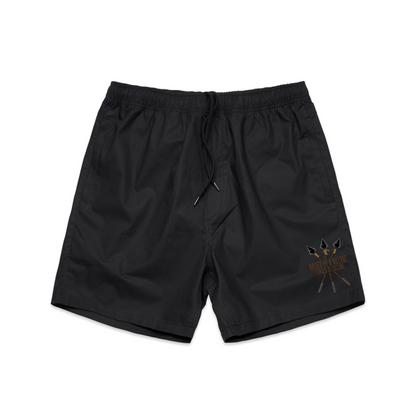 RAISED BY A VILLAGE BLACK SHORTS