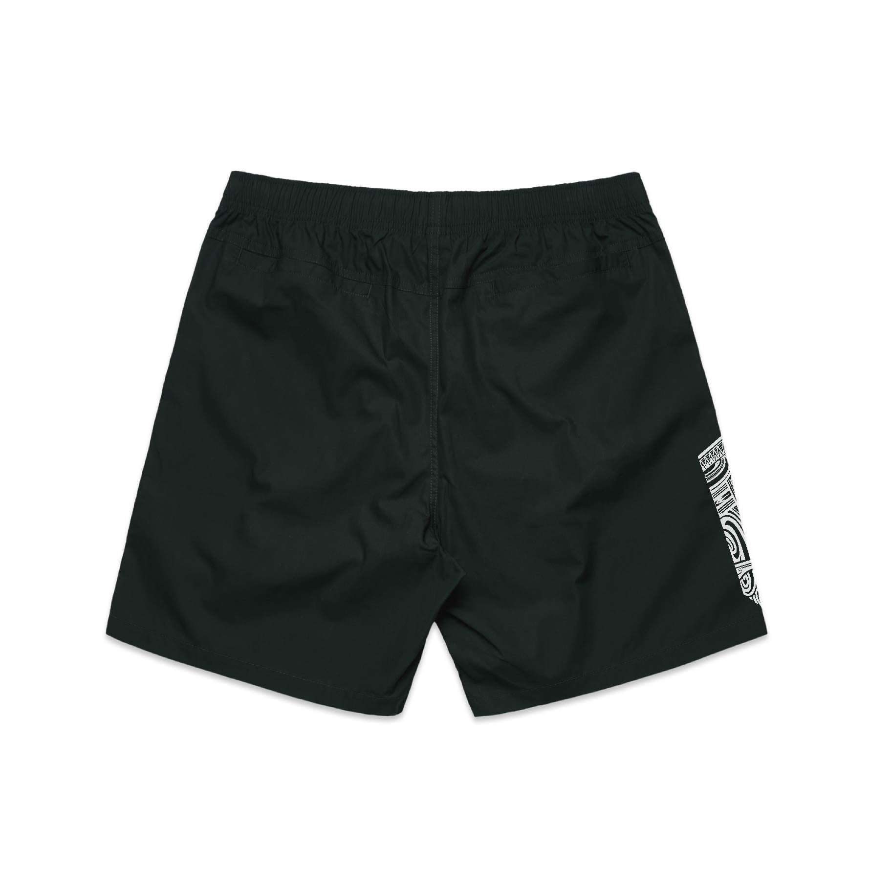 TIKI FOREST GREEN BEACH SHORTS